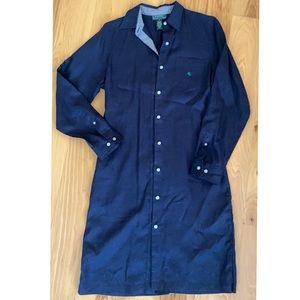 Ralph Lauren Navy Linen Dress